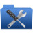 smooth navy blue utilities 2 Icon